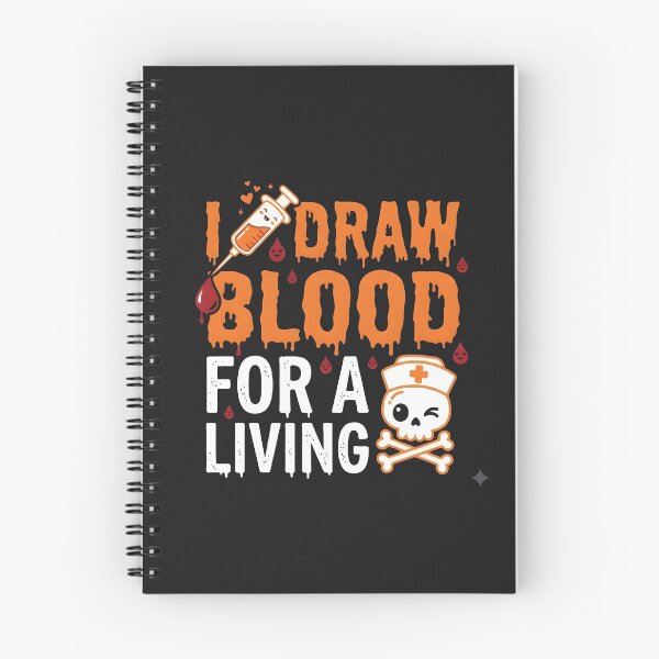 Item preview, I Draw Blood For A Living Funny Halloween Nurse Syringe Skull designed and sold by eihabo.