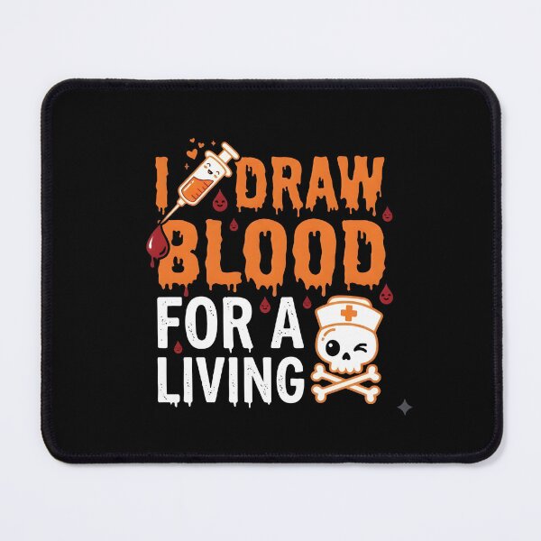 Item preview, I Draw Blood For A Living Funny Halloween Nurse Syringe Skull designed and sold by eihabo.