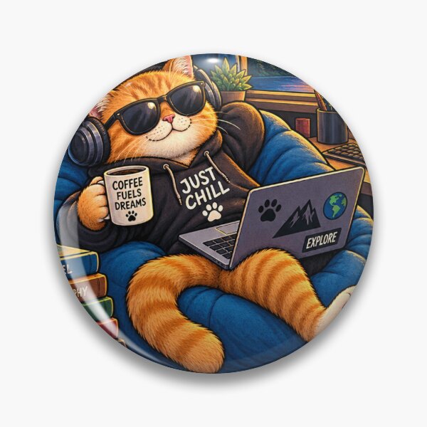 Item preview, Cozy Cat Remote Work Travel Vintage Illustration designed and sold by lovepower.