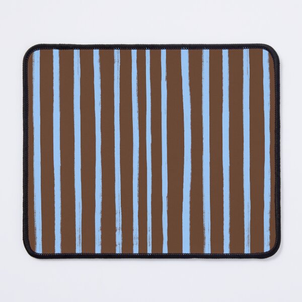 Item preview, Brown with Blue Brush Stroke Stripes Pattern designed and sold by OneThreeSix.
