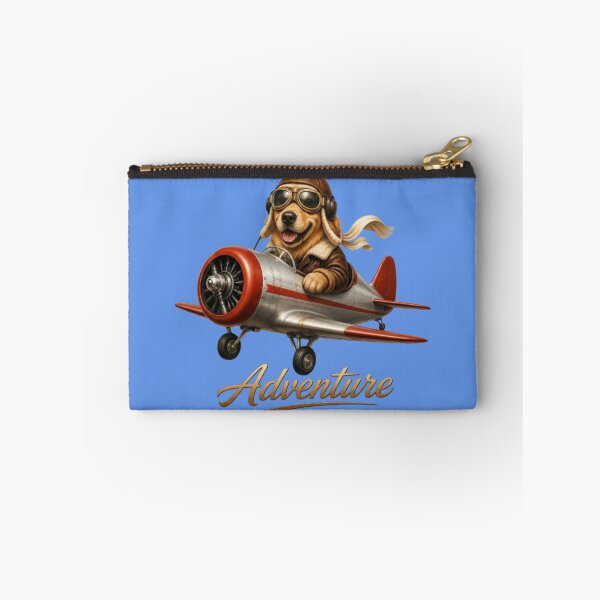 Item preview, Vintage Aviator Dog Flying Airplane - "Adventure" Golden Retriever Art designed and sold by Northern Glow Art.