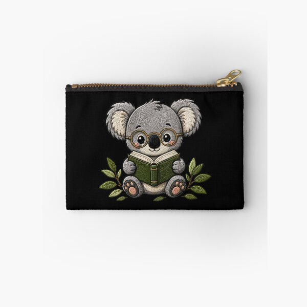 Item preview, Cute Koala Reading a Book Kawaii Embroidery Patch designed and sold by ColorSplash123.