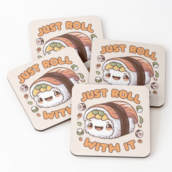 Item preview, Just roll with it kawaii funny design designed and sold by Rare By Hero.