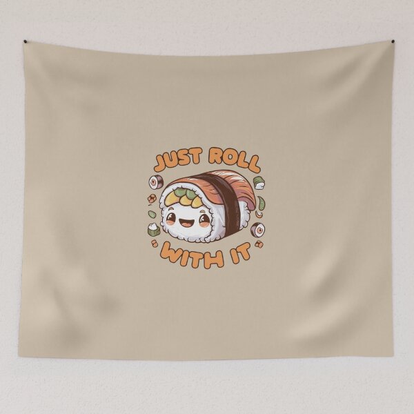 Item preview, Just roll with it kawaii funny design designed and sold by Rare By Hero.