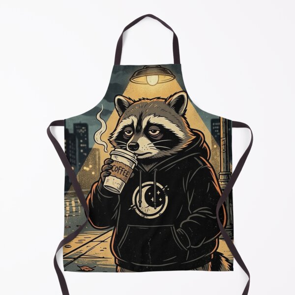 Item preview, Exhausted Raccoon Drinking Coffee Midnight Streetwear designed and sold by Ev3rGr33n-.