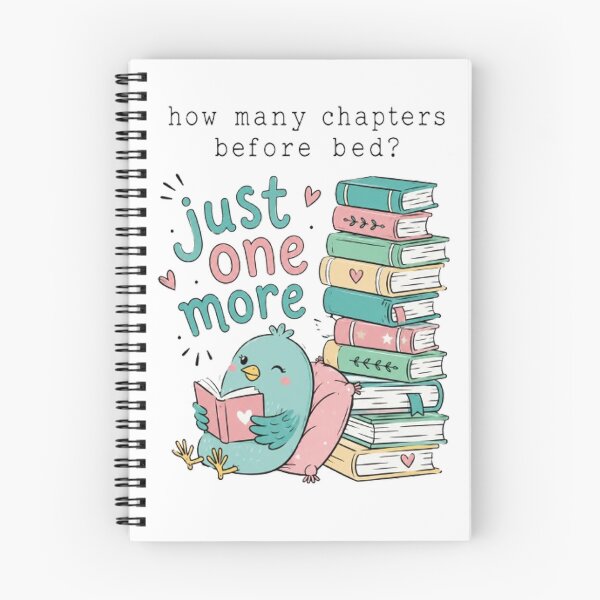 Item preview, Just One More Chapter – Funny Book Lover Reading Design designed and sold by Marilia Rosado Studio.