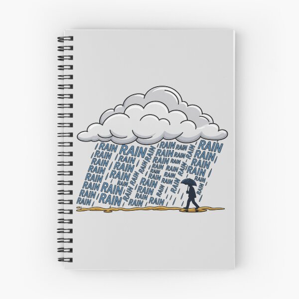 Item preview, Rainy Thoughts – Minimalist Typography Weather Art designed and sold by lungpleecha.