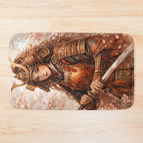 Artikelvorschau, Weibliche Samurai – Geist des Bushido (Aquarell) entworfen und verkauft von GalleryKauffeld.