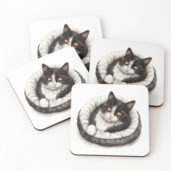 Item preview, Cat | Black & White Cat | Minimal Pet Aesthetic Art designed and sold by Mandayartstudio.