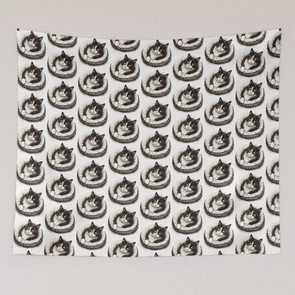 Item preview, Cat | Black & White Cat | Minimal Pet Aesthetic Art designed and sold by Mandayartstudio.