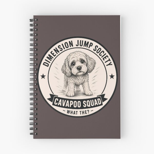 Item preview, Dimension Jump Society - Cavapoo Squad - What The?/Funny Cavapoo Dog Badge Logo  designed and sold by Halejo68.