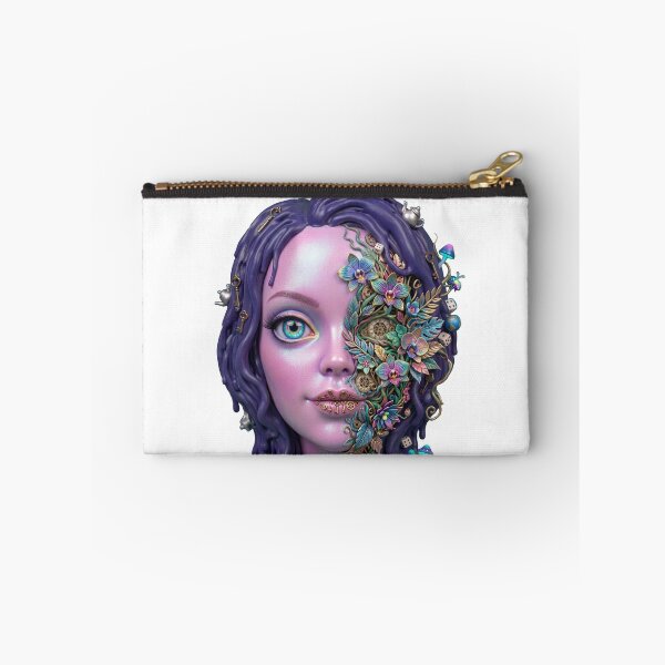 Item preview, Portrait of a Fantastic Girl with Purple Hair designed and sold by snoWorkshop.