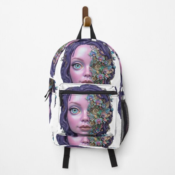 Item preview, Portrait of a Fantastic Girl with Purple Hair designed and sold by snoWorkshop.