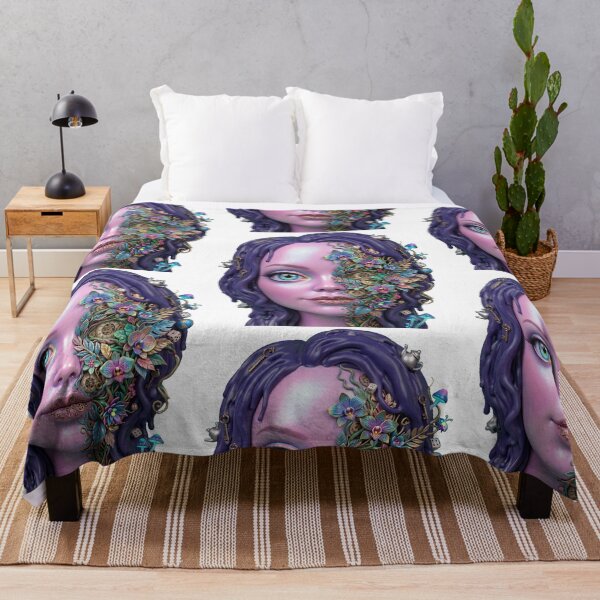 Item preview, Portrait of a Fantastic Girl with Purple Hair designed and sold by snoWorkshop.