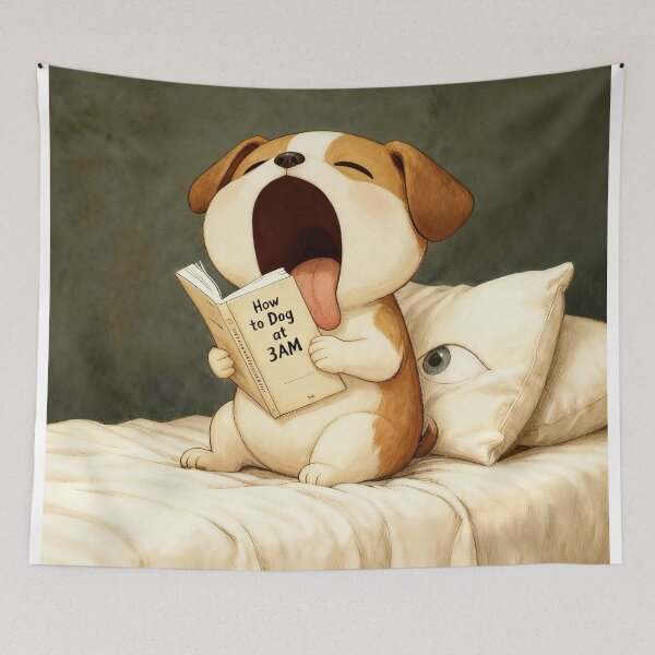 Item preview, Sleepy Dog Reading Book - Easily Distracted by Books designed and sold by designer14years.