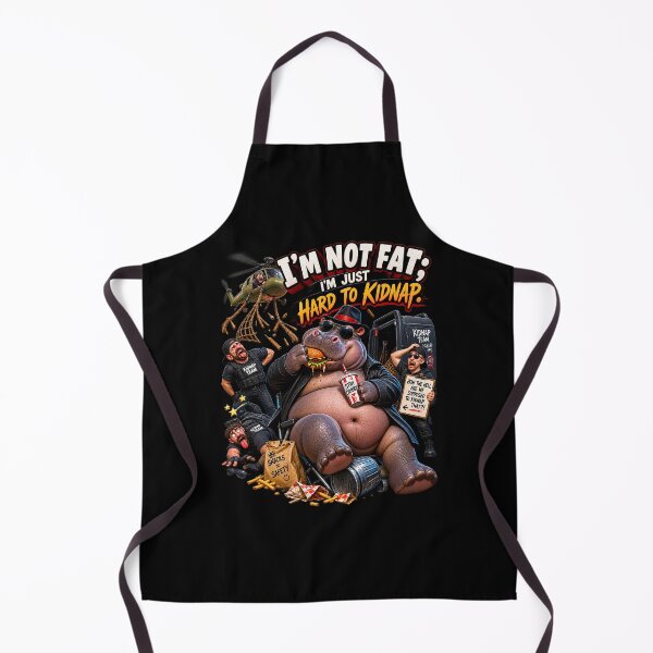 Item preview, I'm Not Fat I'm Just Hard To Kidnap Funny Hippo Meme designed and sold by Funnygiftsstudio .