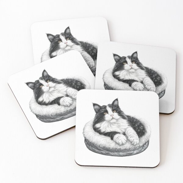 Item preview, Cat | Black & White Cat | Minimal Pet Aesthetic Art designed and sold by Mandayartstudio.