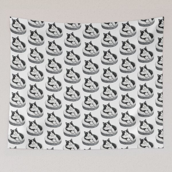 Item preview, Cat | Black & White Cat | Minimal Pet Aesthetic Art designed and sold by Mandayartstudio.