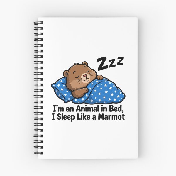Item preview, 'm an Animal in Bed I Sleep Like a Marmot - Funny Marmot designed and sold by Csaba1983.