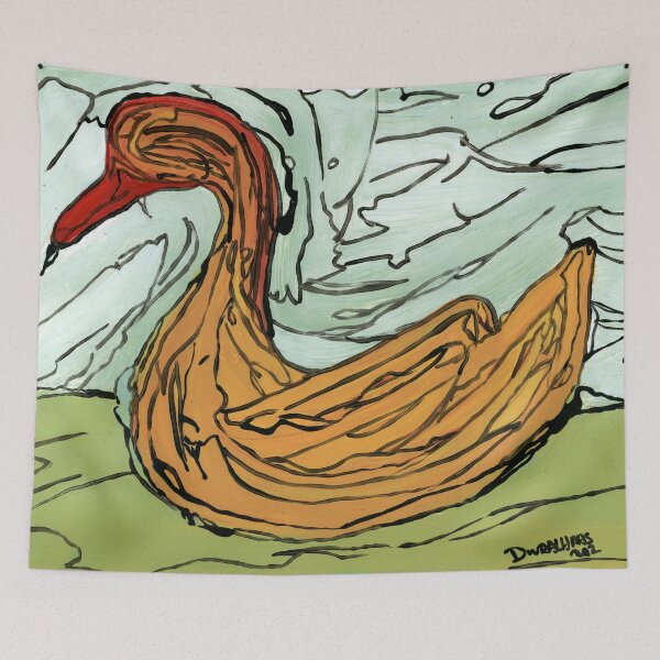Item preview, The Amber Swan – Expressive Dutch Art Brut from Eindhoven designed and sold by Dwaalhaas.com.