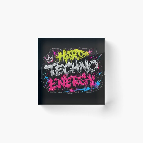 Artikelvorschau, Hardcore Techno Energy – Neon Graffiti Rave Design entworfen und verkauft von RH Design Lab.