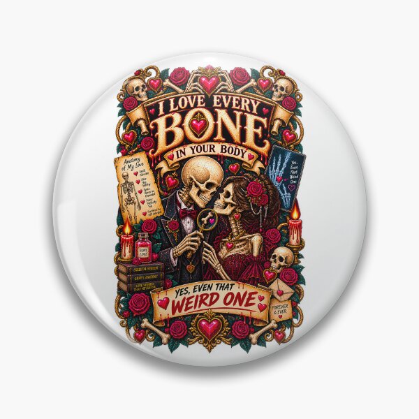 Item preview, DARK LOVE ❤️ - MONSTER ROMANCE COLLETION - SKELETON LOVE - I LOVE EVERY BONE IN YOUR BODY - YES, EVEN THAT WEIRD ONE designed and sold by WheelieGdArt.