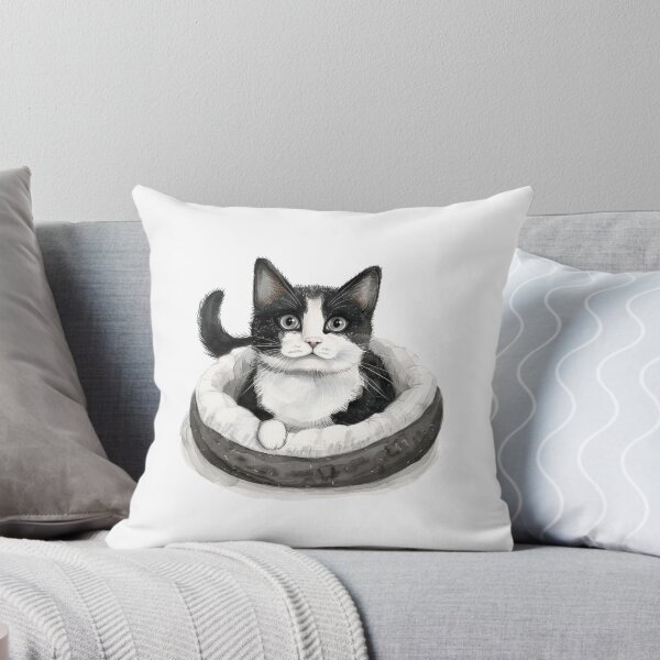 Item preview, Cat | Black & White Cat | Minimal Pet Aesthetic Art designed and sold by Mandayartstudio.