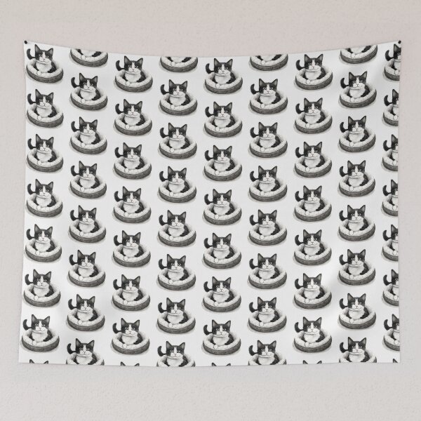 Item preview, Cat | Black & White Cat | Minimal Pet Aesthetic Art designed and sold by Mandayartstudio.