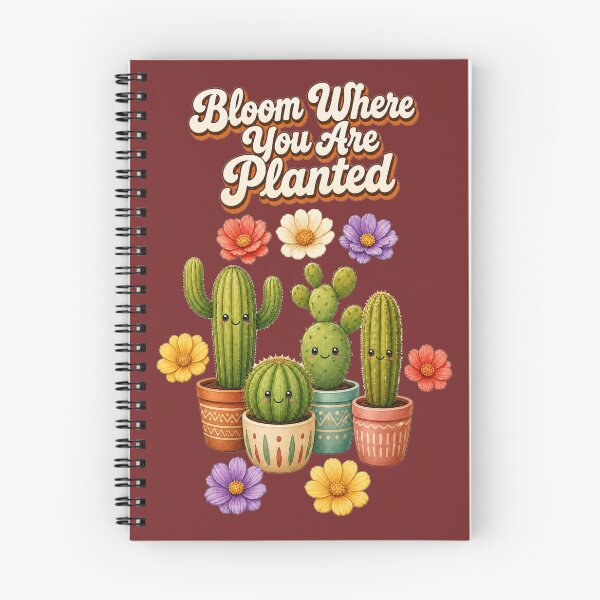 Item preview, Bloom Where You Are Planted – Cute Cactus & 7 Flowers Cottagecore Design designed and sold by Cartoon art with a purpose ❤️ Supporting Althea’s friends .
