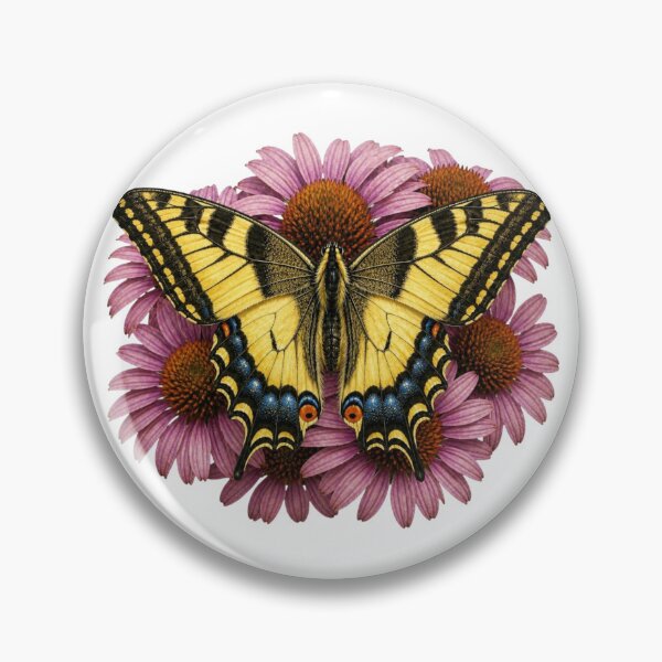 Item preview, Vintage Monarch  Butterfly & Purple Coneflower Botanical Art Print designed and sold by El-RoiDesigns.