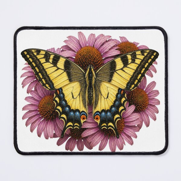 Item preview, Vintage Monarch  Butterfly & Purple Coneflower Botanical Art Print designed and sold by El-RoiDesigns.