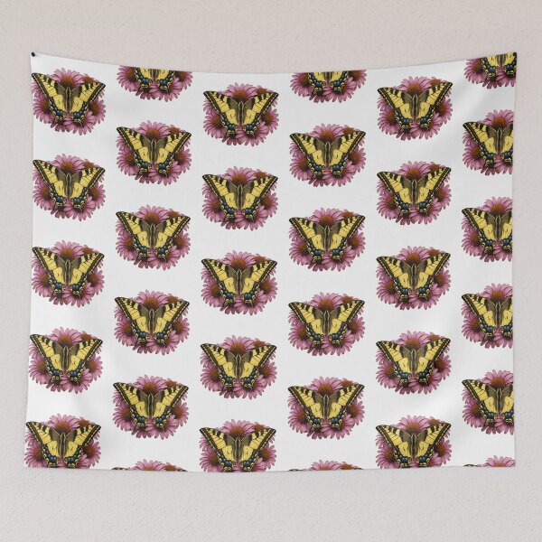 Item preview, Vintage Monarch Butterfly & Purple Coneflower Botanical Art Print designed and sold by El-RoiDesigns.