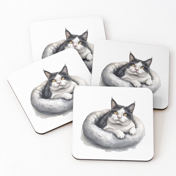 Item preview, Cat | Black & White Cat | Minimal Pet Aesthetic Art designed and sold by Mandayartstudio.
