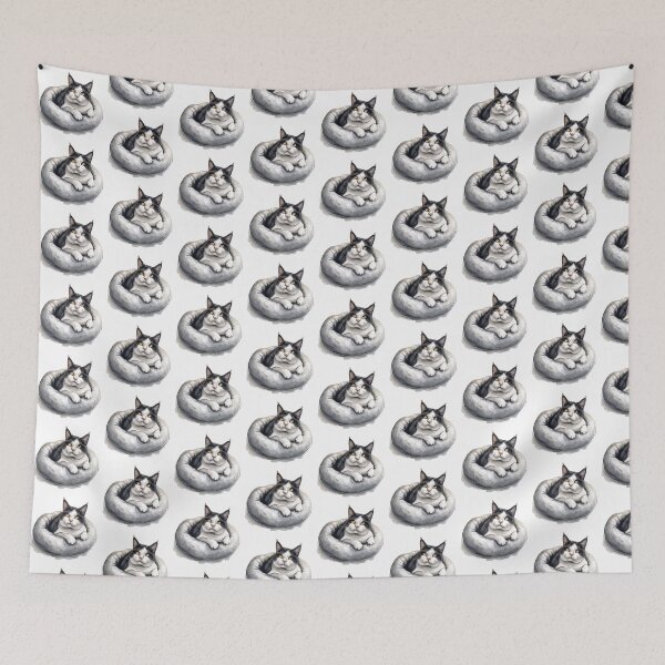Item preview, Cat | Black & White Cat | Minimal Pet Aesthetic Art designed and sold by Mandayartstudio.