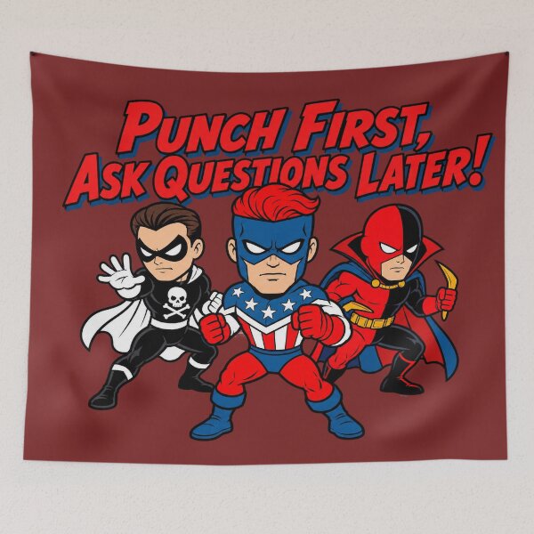 Item preview, Punch First, Ask Questions Later! | Golden Age Public Domain Superheroes designed and sold by VoglR.