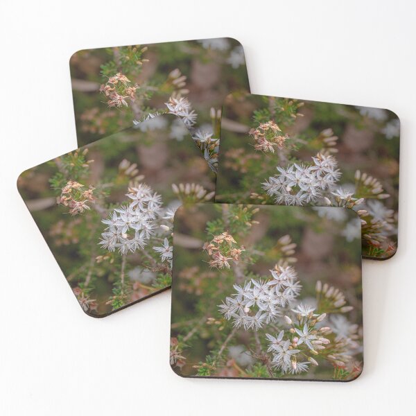 Item preview, Common Fringe-Myrtle Botanical Macro – Fine Art Canvas Photography Print designed and sold by MinzMarchStudio.