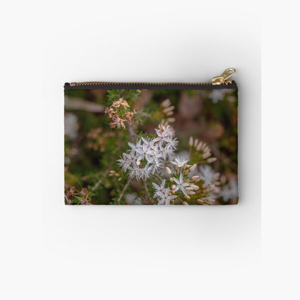 Item preview, Common Fringe-Myrtle Botanical Macro – Fine Art Canvas Photography Print designed and sold by MinzMarchStudio.