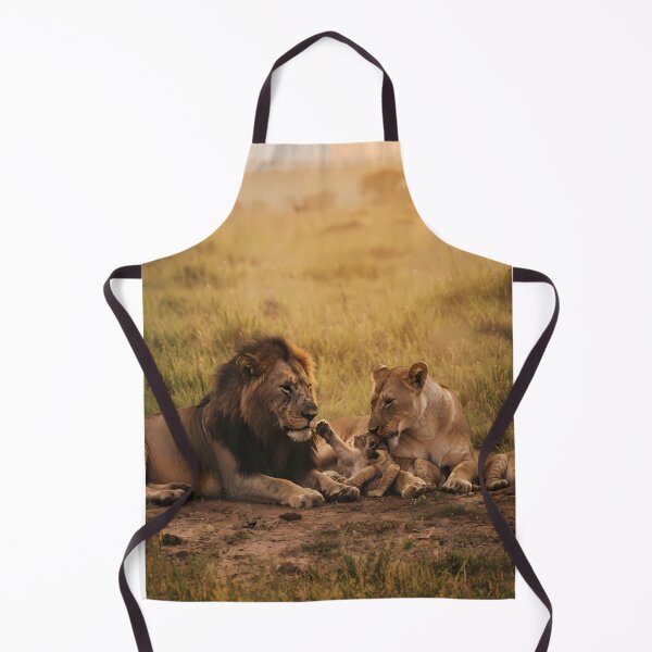 Item preview, Pride of the Savanna: Lion Family at Sunset Art Print, Cinematic Wildlife Documentary Photography designed and sold by SOOstudio73.