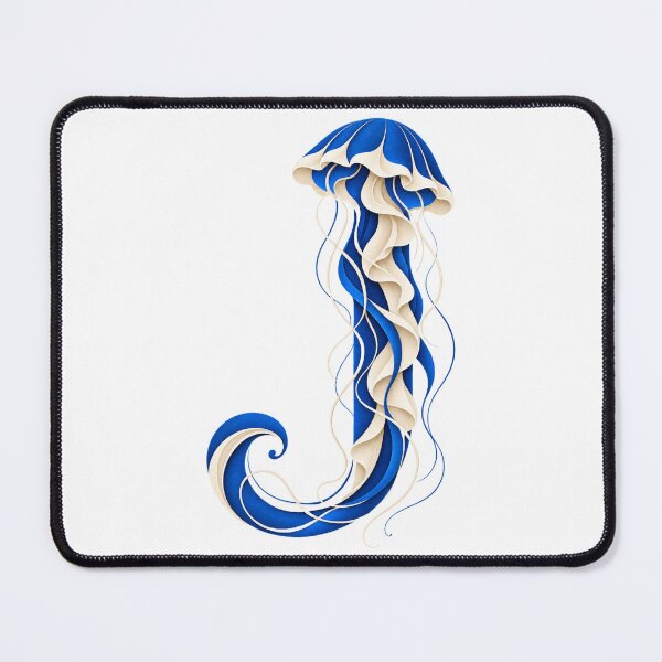 Item preview, Letter J Jellyfish Alphabet Art designed and sold by tmoca.