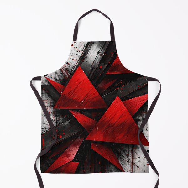Item preview, Red Black Geometric Abstract – Bold Triangle Grunge Modern Art Print designed and sold by Kaleidoscope Print.