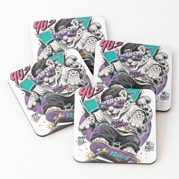 Item preview, 90s Retro Skate Snow Leopard Streetwear designed and sold by CozyPixel-J.
