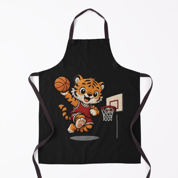 Item preview, Cute Tiger Playing Basketball Kawaii Embroidery Patch designed and sold by ColorSplash123.