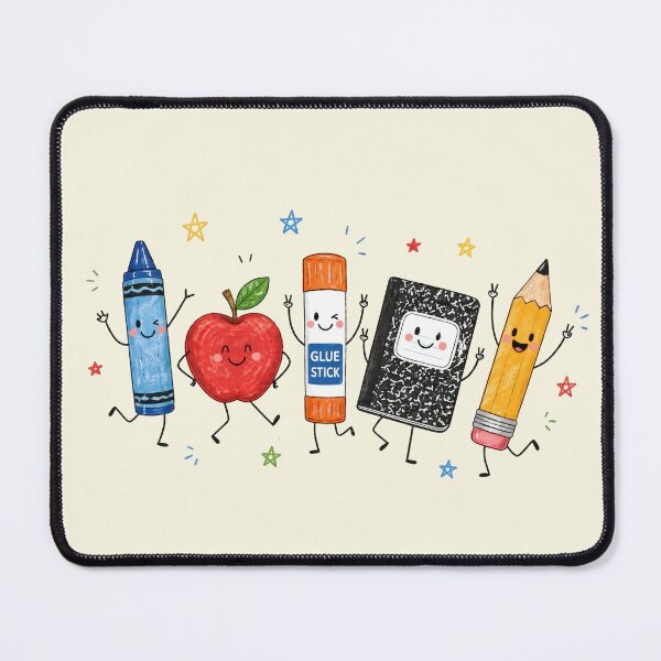 Item preview, Cute Hand-Drawn School Supplies Squad designed and sold by MAXIZPRINT.