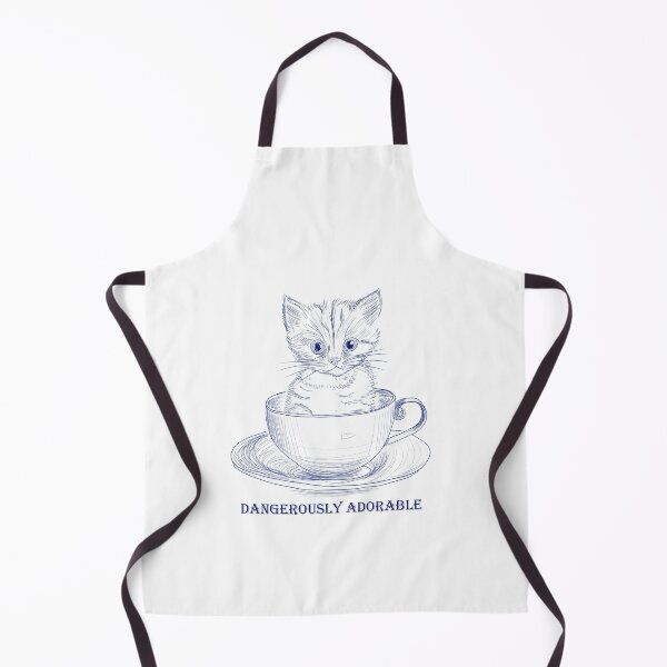 Item preview, Dangerously Adorable Cute kitten in teacup designed and sold by Anne Londez Studio.