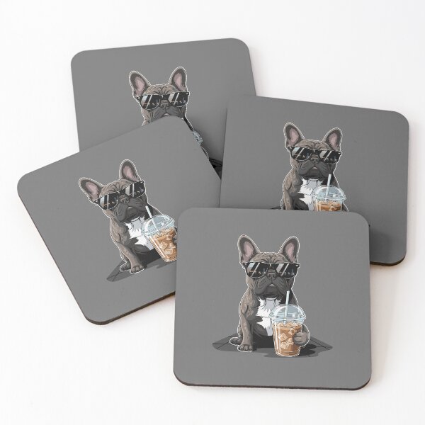 Item preview, Cool French Bulldog Sunglasses Iced Coffee Dog Lover designed and sold by SofiBlair.