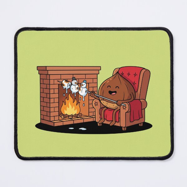 Item preview, Cute Chestnut Roasting Snowmen By Fireplace designed and sold by Rare By Hero.