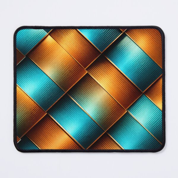 Item preview, Teal and Copper Geometric Pattern – Luxury Metallic Abstract Art Print designed and sold by Kaleidoscope Print.