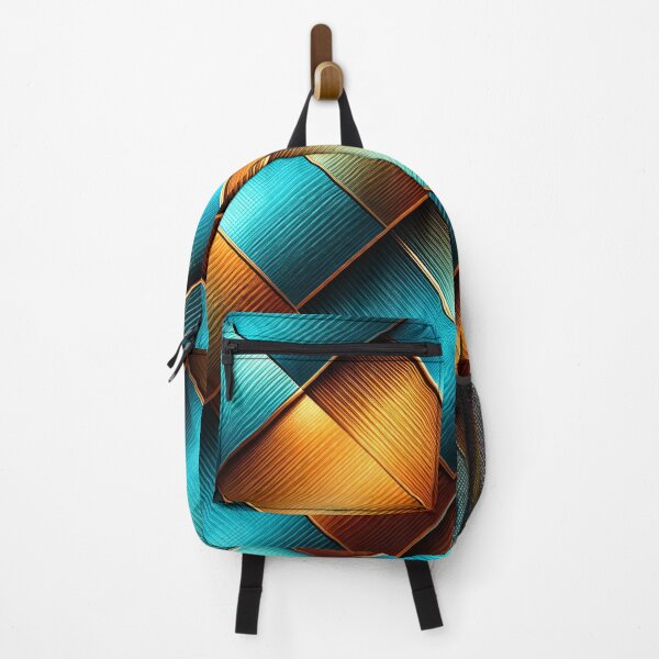 Item preview, Teal and Copper Geometric Pattern – Luxury Metallic Abstract Art Print designed and sold by Kaleidoscope Print.