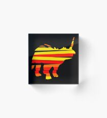 Strip Triceratops Acrylic Block