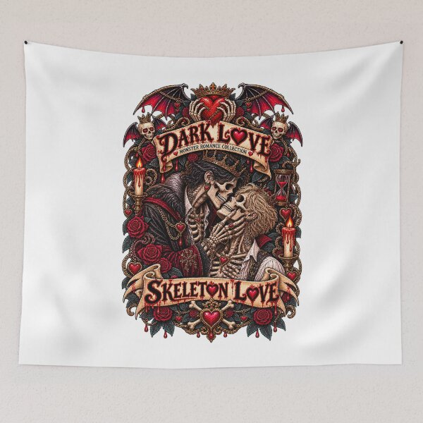 Item preview, DARK LOVE ❤️ - MONSTER ROMANCE COLLETION - SKELETON LOVE - GAY PRIDE designed and sold by WheelieGdArt.